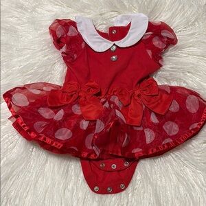 Disney Red and White Polka Dot Bodysuit